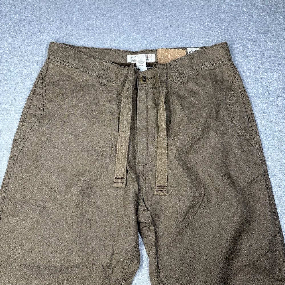 Old Navy Pants Linen Women's Size 32x32  Actual 32x28 Brown Drawstring - Picture 2 of 11